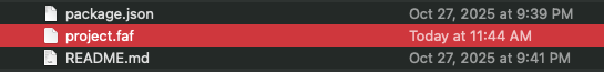 Three pillars: package.json, project.faf (highlighted), README.md