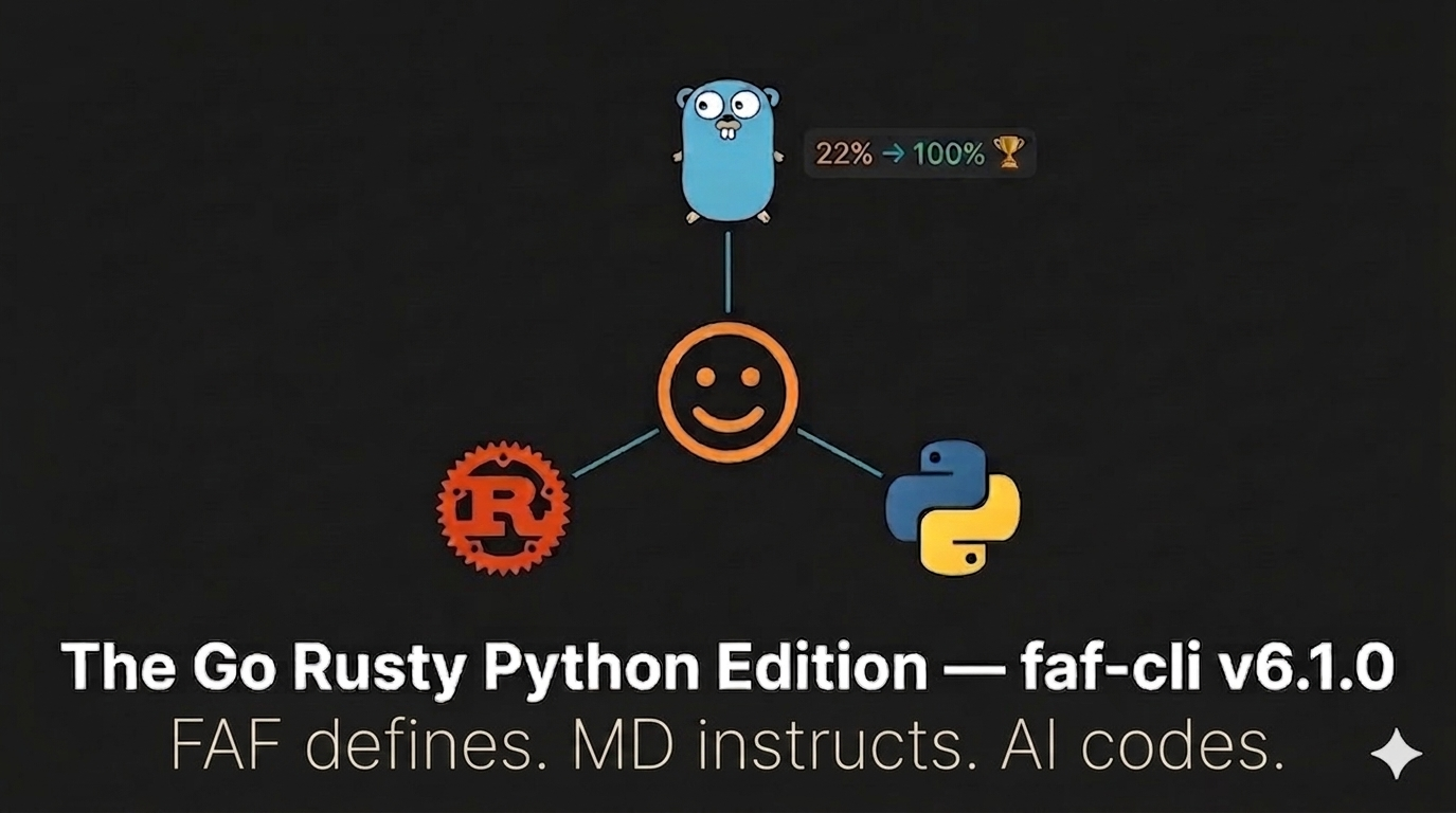 The Go Rusty Python Edition — faf-cli v6.1.0 — Go, Rust, Python native detection
