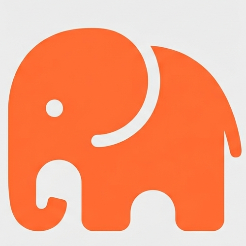 Nelly, the orange elephant mark for .fafm