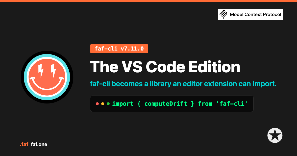 The VS Code Edition — faf-cli v7.11.0 · computeDrift() from faf-cli